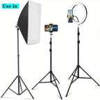 160cm 120cm Mobile Phone Live Support Photo Tripod Multi functional Video Recording Selfie Landing Tripod Stand - Zevon