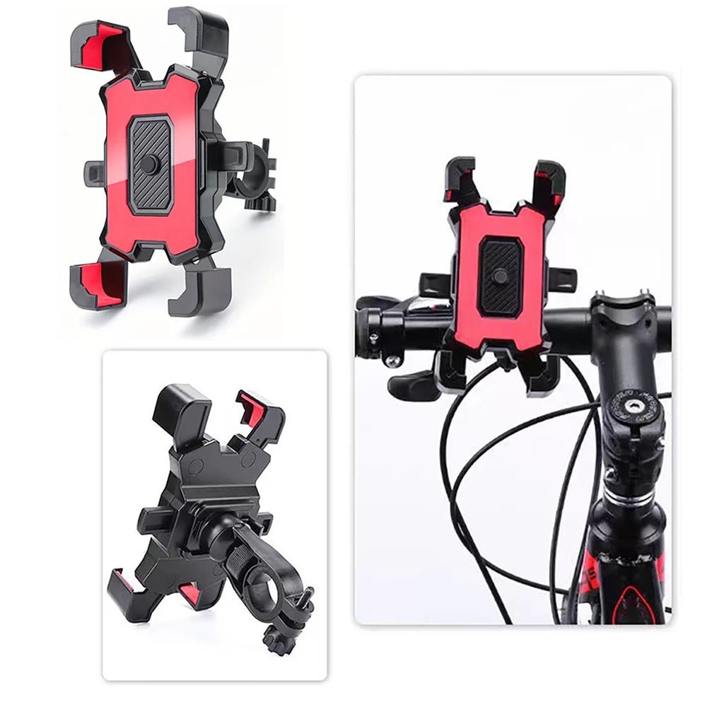 2PCS 360° Rotatable & Adjustable Bike/Motorcycle Phone Mount - Shockproof, Anti - Slip Holder For phone, - Durable Abs Material - Zevon