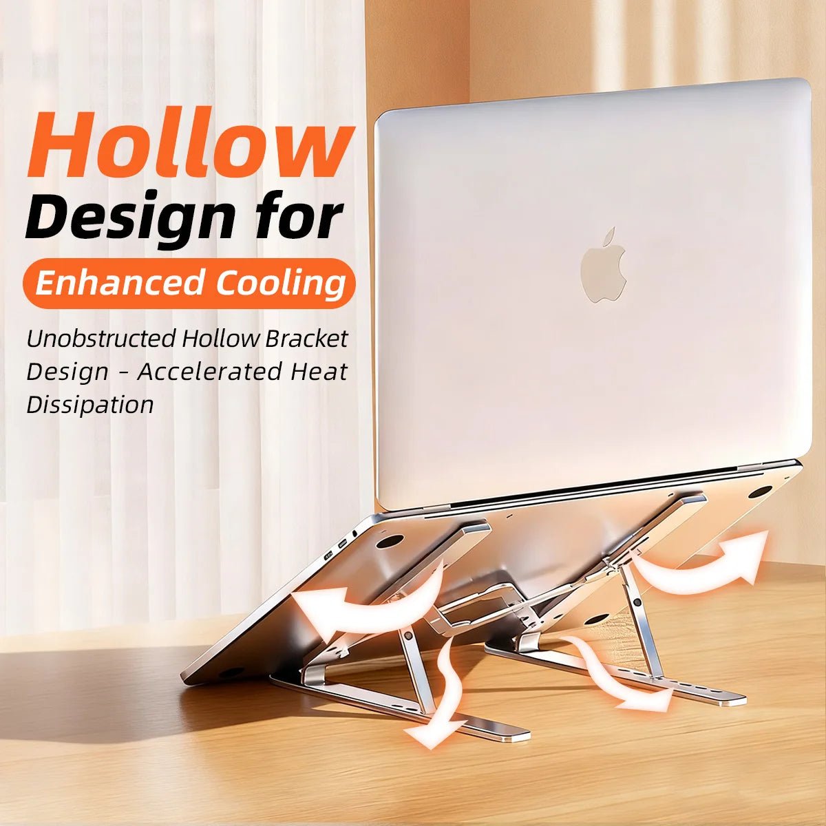 Adjustable Laptop Stand Portable Foldable Notebook Bracket Computer Monitor Holder For Macbook Air iPad Tablets Base Accessories - ZEVON