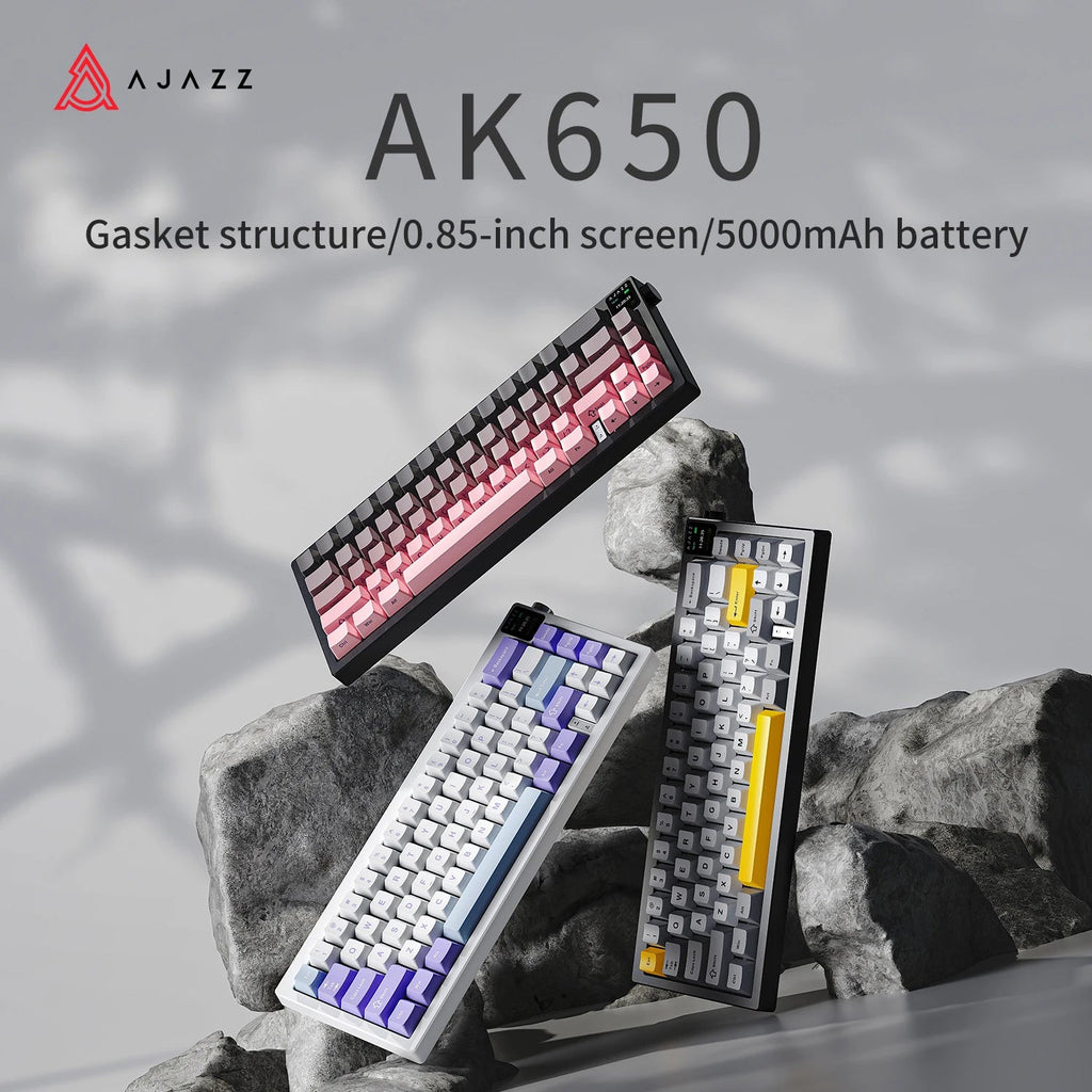 AJAZZ AK650 65% Wireless Mechanical Gaming Keyboard – RGB Gasket Mount, Mac/Windows - Zevon