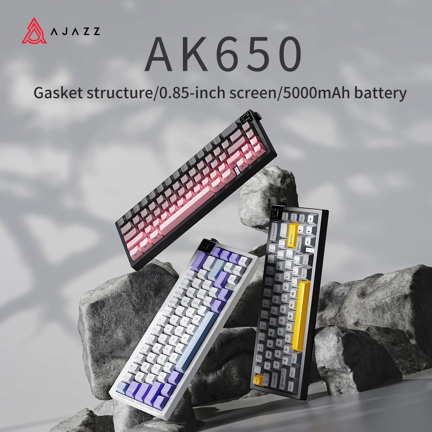 AJAZZ AK650 65% Wireless Mechanical Gaming Keyboard – RGB Gasket Mount, Mac/Windows - Zevon