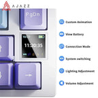 Ajazz AK820 RGB Mechanical Gaming Keyboard with 82 keys, gasket mount, and tri - mode connectivity (Bluetooth, 2.4GHz wireless, wired) for PC and laptop. - Zevon