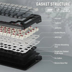 ATTACK SHARK M86 75% Wireless Mechanical Gaming Keyboard with hot - swappable gasket mount, RGB lighting, and side - printed PBT keycaps. - Zevon