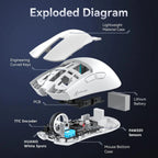 ATTACK SHARK X11 Gaming Mouse – 22,000 DPI, Magnetic Charging, Wireless/Wired (PAW3311) - Zevon