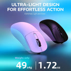 ATTACK SHARK X3 Wireless Gaming Mouse – 26,000 DPI PAW3395, 49g, Triple - Mode Connectivity - Zevon