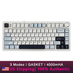 AULA F75 75% Mechanical Gaming Keyboard with RGB lighting, gasket mount, and tri - mode connectivity (2.4G wireless, Bluetooth, wired). - Zevon