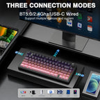 AULA F75 Pro 75% Wireless Mechanical Gaming Keyboard – RGB Gasket Mount, PBT Keycaps - Zevon