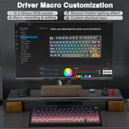 AULA F75 Pro 75% Wireless Mechanical Gaming Keyboard – RGB Gasket Mount, PBT Keycaps - Zevon