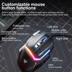 AULA S12 Pro RGB Gaming Mouse – Wired 12,800 DPI, 1000Hz, 8 Macro Buttons - Zevon