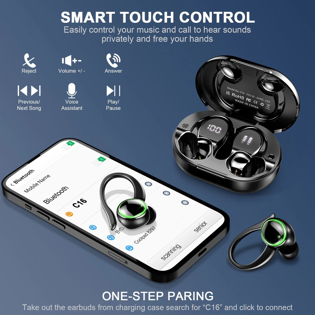 DRSAEC Wireless Earbuds Bluetooth 5.3 | ENC Mic | IP7 | 50H - ZEVON