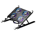 Laptop Cooling Pad with 2/4 Fans RGB Gaming Laptop Cooler 9 Height Laptop Holder Foldable Notebook Stand for Macbook iPad - ZEVON