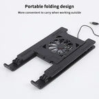 New Suspended Laptop Tablet Universal Cooling Support Stand with Fan Portable Foldable Multi - speed Adjustment - ZEVON