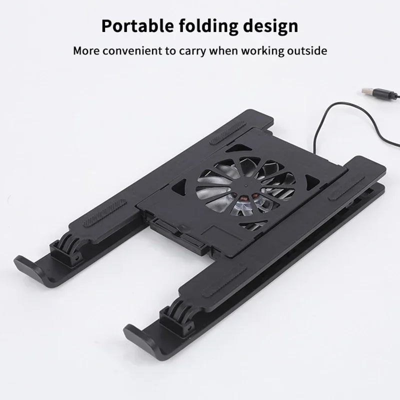 New Suspended Laptop Tablet Universal Cooling Support Stand with Fan Portable Foldable Multi - speed Adjustment - ZEVON