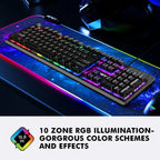 NPET K10V3 104 - Key RGB Wired Gaming Keyboard for Windows PC & Laptop - Zevon