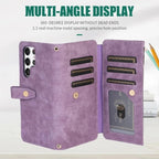 Phone Case for Samsung Galaxy S23 S24 FE S25 Ultra Edge S22 Plus A16 A06 A26 A36 A56 A15 A35 A55 Cover Zipper Wallet Crossbody - Zevon