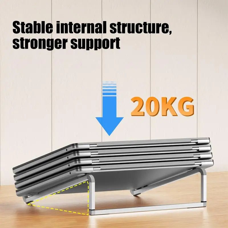 Portable Laptop Stand Aluminum Alloy Support Computer Pc Tablet Bracket Foldable Non - slip Notebook Holder for Macbook - ZEVON