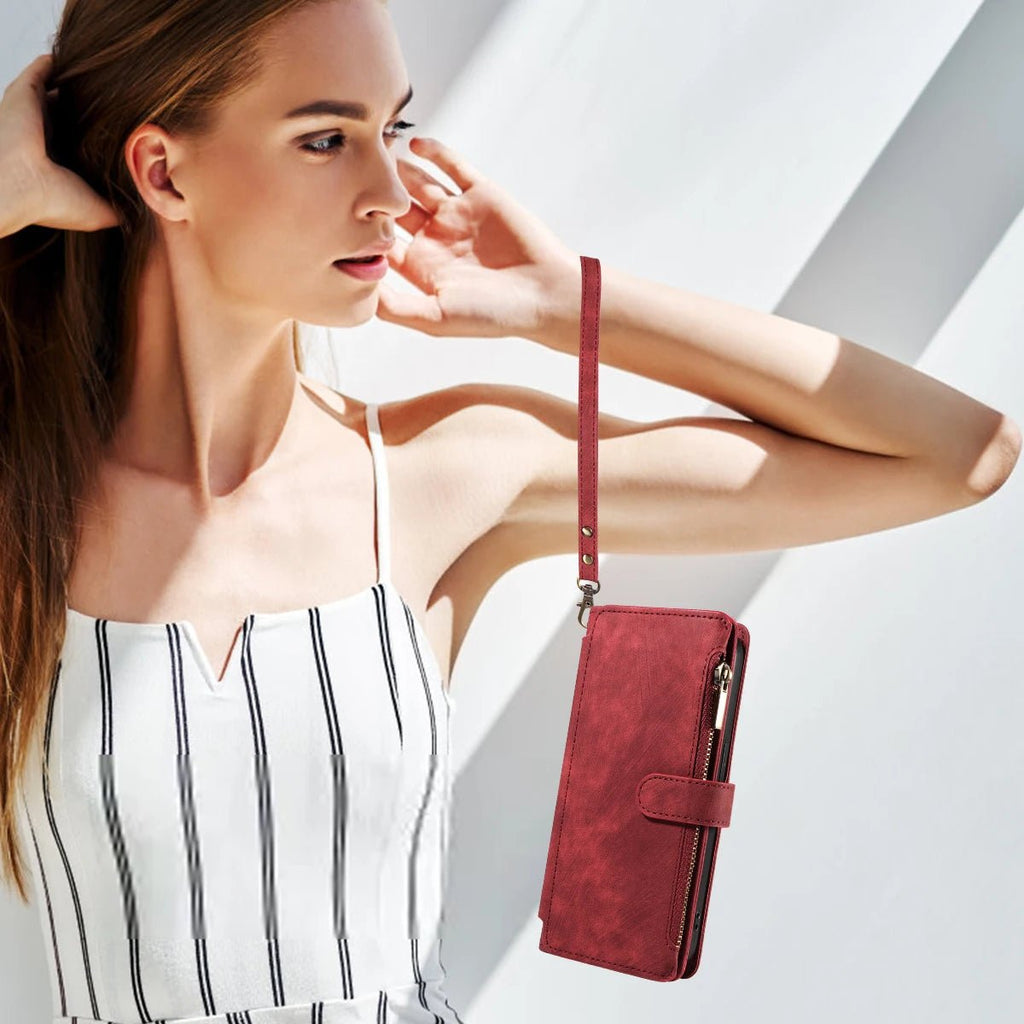 PU Leather Phone Case for IPhone 17Air 17 Pro Max 16 Pro Max 16e 15 14 13 12 11 Pro Max Plus Flip Wallet Style Phone Cover - Zevon