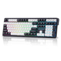 Redragon K745 PRO Wireless Mechanical Gaming Keyboard with gasket mount, hot - swap south - facing RGB LEDs, and 108 - key full layout (White & Black). - Zevon