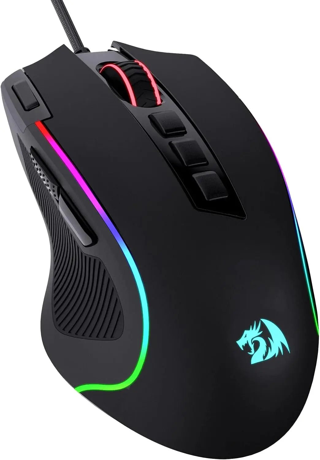 Redragon M612 Predator RGB Gaming Mouse – 8000 DPI Wired Optical, 11 Programmable Buttons (White) - Zevon