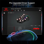 Redragon M612 PRO RGB Gaming Mouse – Wireless/Wired, 8000 DPI, 11 Programmable Buttons - Zevon