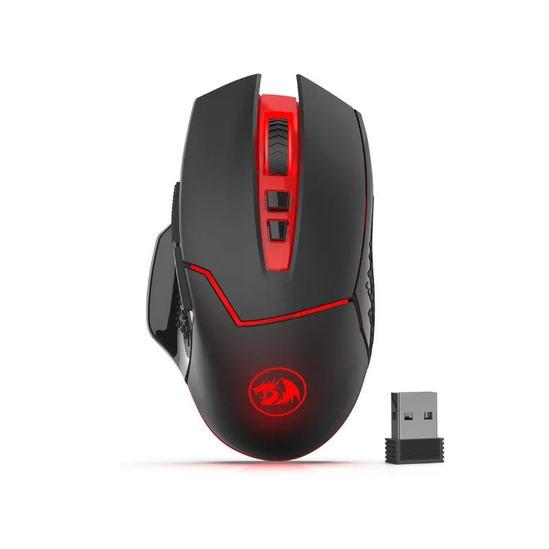 Redragon M690 - 1 Wireless Gaming Mouse – 2.4GHz ergonomic mouse with 2400 DPI, DPI switch, 8 buttons, and 2 side buttons for precise PC gaming control - Zevon