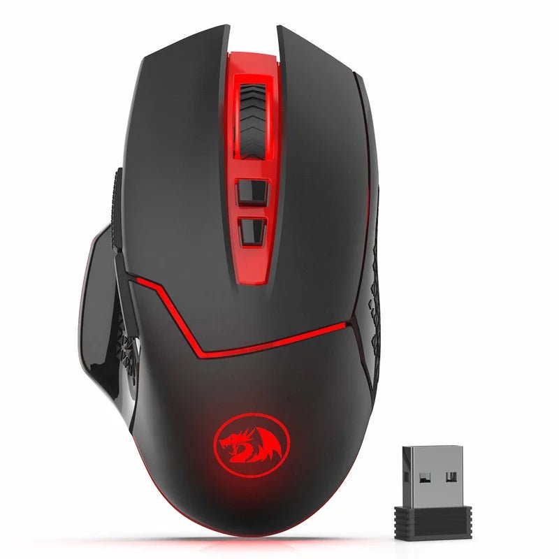Redragon M690 - 1 Wireless Gaming Mouse – 2.4GHz ergonomic mouse with 2400 DPI, DPI switch, 8 buttons, and 2 side buttons for precise PC gaming control - Zevon