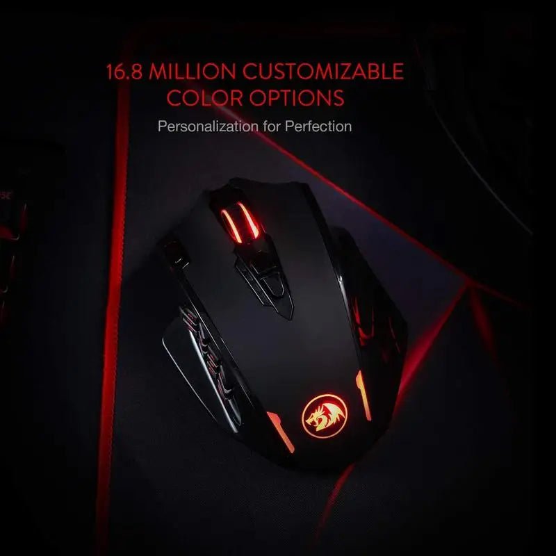 Redragon M913 Wireless/Wired Gaming Mouse, 16000 DPI RGB, 16 Programmable Buttons - Zevon
