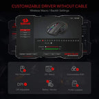 Redragon M913 Wireless/Wired Gaming Mouse, 16000 DPI RGB, 16 Programmable Buttons - Zevon