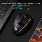 Redragon M991 Wireless Gaming Mouse – 26,000 DPI, RGB, 9 Programmable Buttons, Tri - Mode Connectivity - Zevon