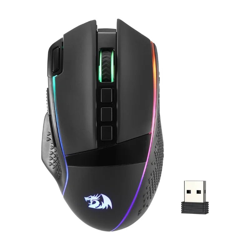 Redragon M991 Wireless Gaming Mouse – 26,000 DPI, RGB, 9 Programmable Buttons, Tri - Mode Connectivity - Zevon
