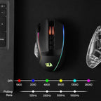Redragon M991 Wireless Gaming Mouse – 26,000 DPI, RGB, 9 Programmable Buttons, Tri - Mode Connectivity - Zevon
