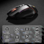 Redragon M991 Wireless Gaming Mouse – 26,000 DPI, RGB, 9 Programmable Buttons, Tri - Mode Connectivity - Zevon