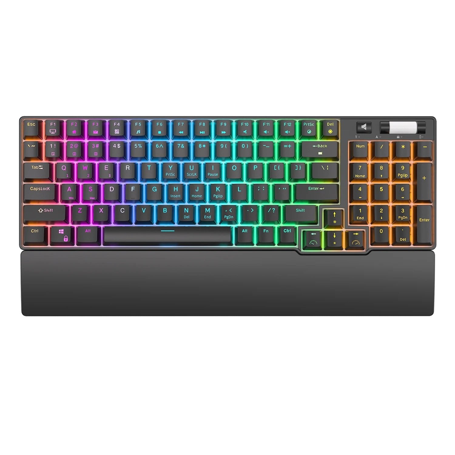 RK Royal Kludge RK96 96 - Key RGB Mechanical Gaming Keyboard with hot - swap switches and tri - mode connectivity (Bluetooth 5.0, 2.4G wireless, USB - C) - Zevon