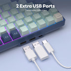 RK Royal Kludge RK96 96 - Key RGB Mechanical Gaming Keyboard with hot - swap switches and tri - mode connectivity (Bluetooth 5.0, 2.4G wireless, USB - C) - Zevon