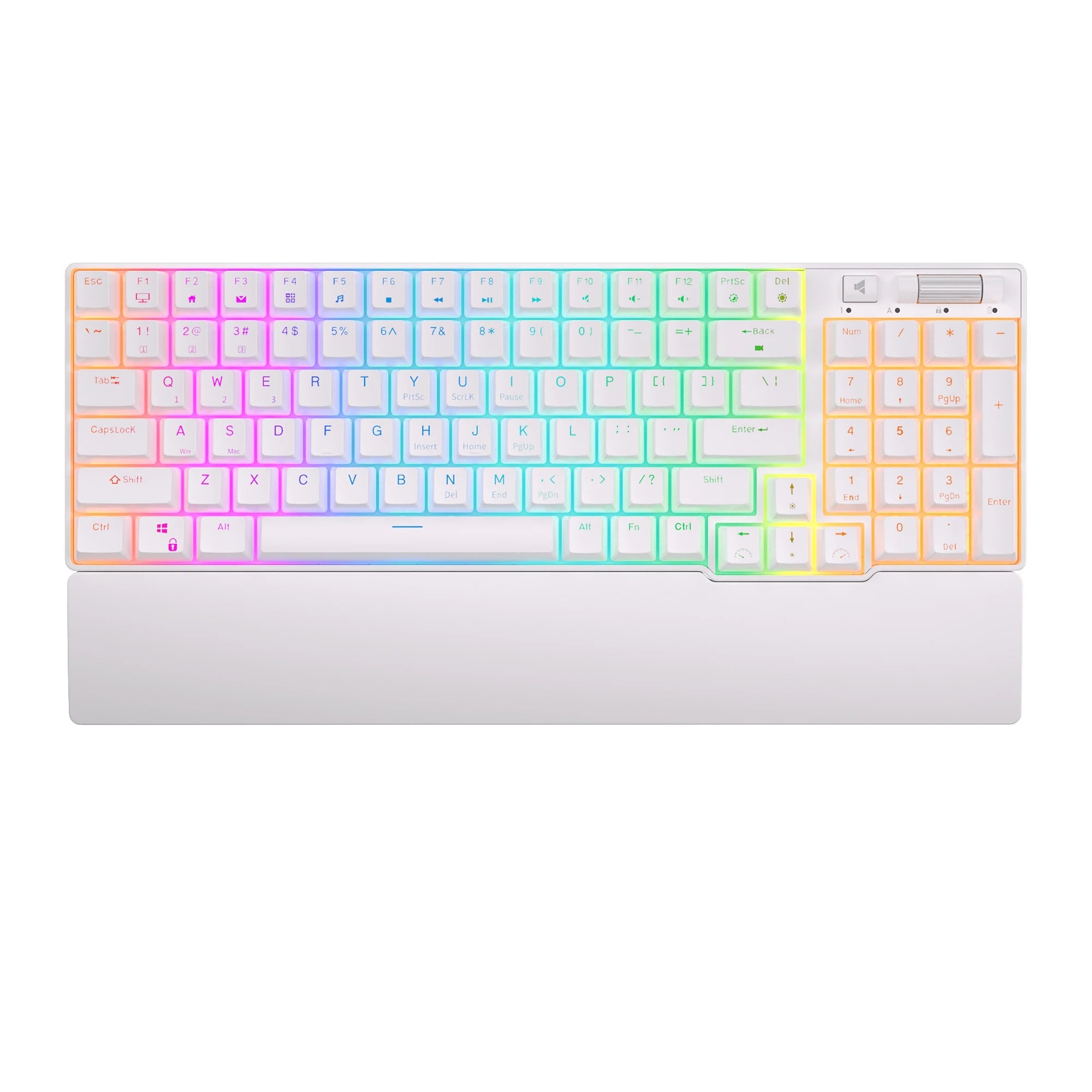 RK Royal Kludge RK96 96 - Key RGB Mechanical Gaming Keyboard with hot - swap switches and tri - mode connectivity (Bluetooth 5.0, 2.4G wireless, USB - C) - Zevon