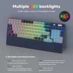 RK Royal Kludge RK96 96 - Key RGB Mechanical Gaming Keyboard with hot - swap switches and tri - mode connectivity (Bluetooth 5.0, 2.4G wireless, USB - C) - Zevon