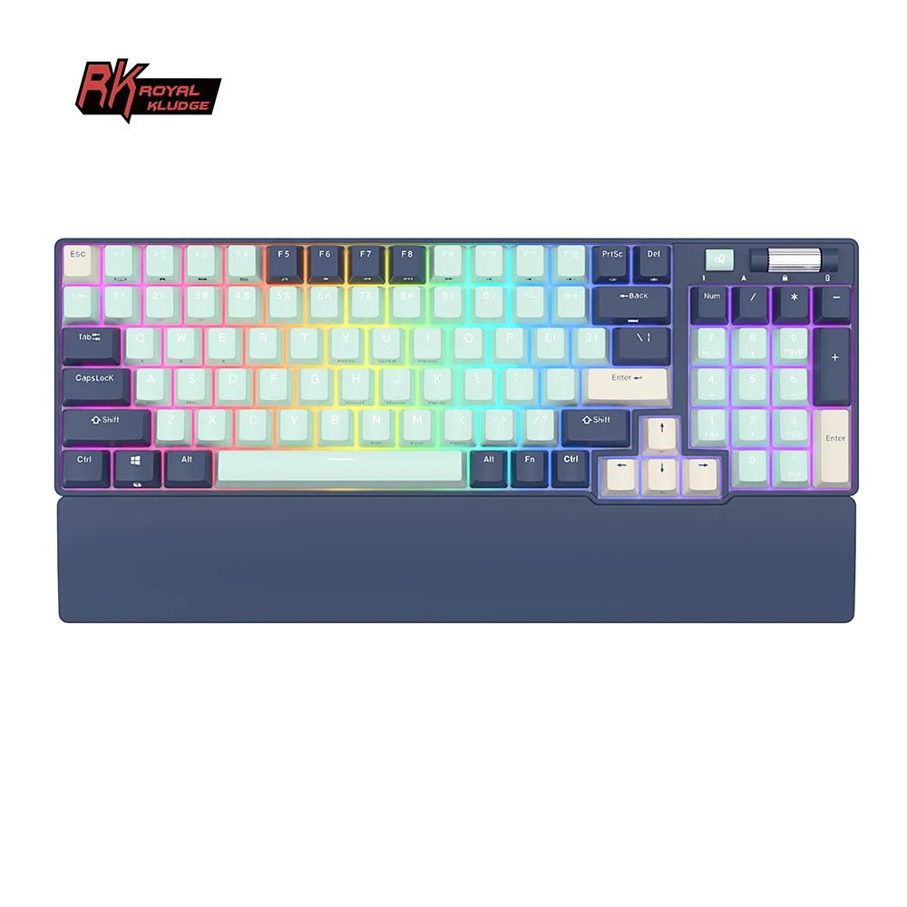 RK Royal Kludge RK96 96 - Key RGB Mechanical Gaming Keyboard with hot - swap switches and tri - mode connectivity (Bluetooth 5.0, 2.4G wireless, USB - C) - Zevon