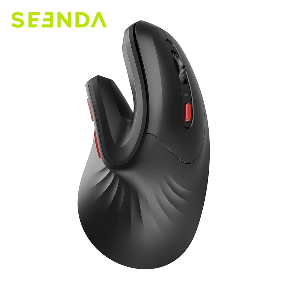 SEENDA Wireless Ergonomic Vertical Mouse with Jiggler – Dual Mode for PC & Mac - Zevon
