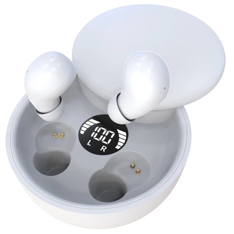 SK26 Bluetooth 5.4 Wireless Earphones Small Earbuds Sleeping Sport Invisible Headphones Bass Sound Quality Headset Sliding Cover - ZEVON