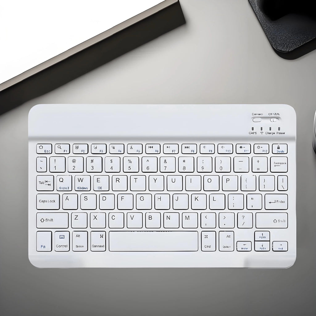 Slim Bluetooth 5.0 Wireless Keyboard – Rechargeable Travel Keyboard for iOS, Android & Windows - Zevon