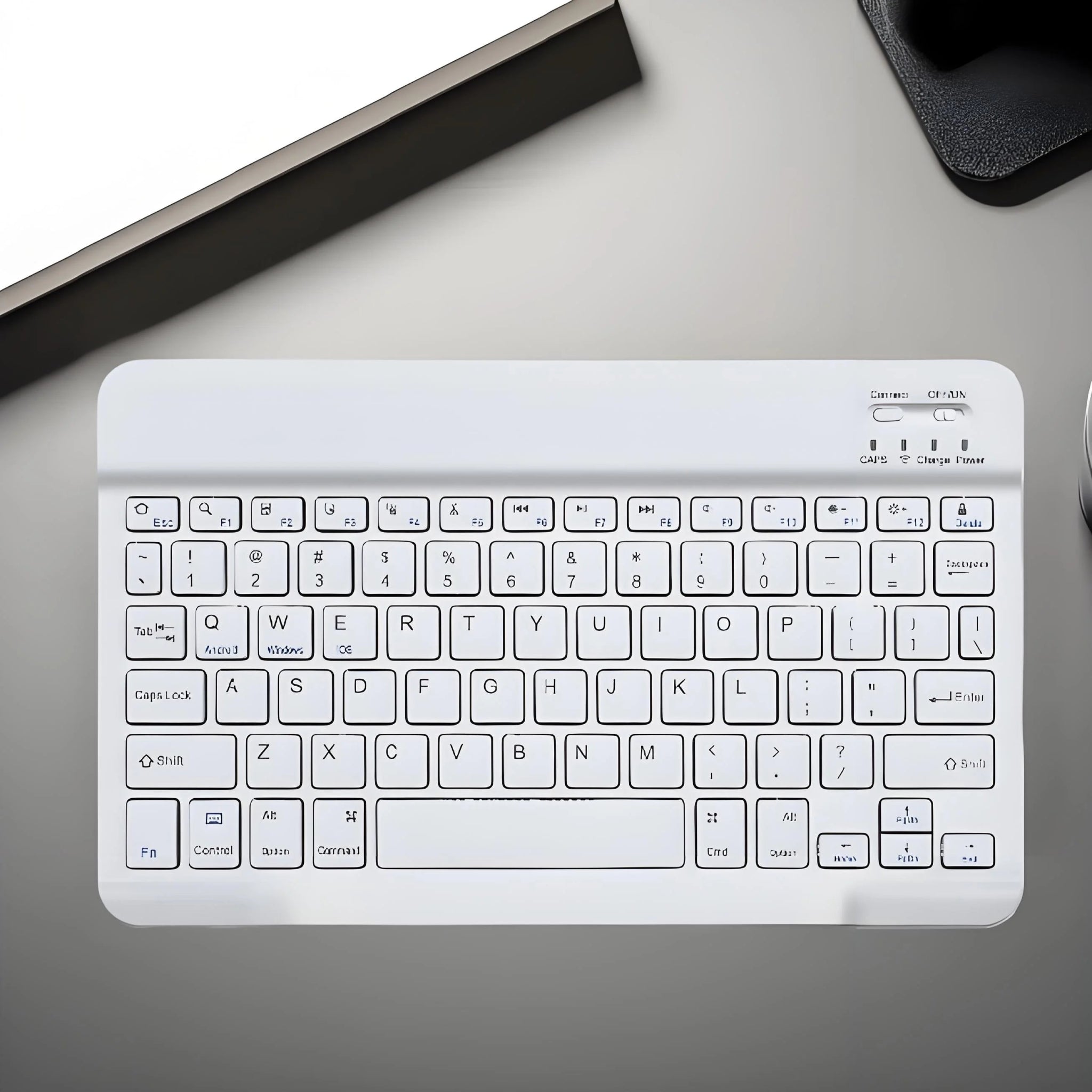 Slim Bluetooth 5.0 Wireless Keyboard – Rechargeable Travel Keyboard for iOS, Android & Windows - Zevon