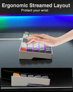 SOLAKAKA SK968 68 - Key RGB Gaming Keyboard with N - Key Rollover and compact design. - Zevon