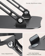 Foldable Aluminum Laptop Stand for 11–16″ Notebook & Tablet