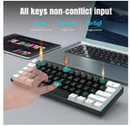 UHM 60% Wired Mechanical Gaming Keyboard with RGB backlight, blue switches, multimedia keys, and compact waterproof design. - Zevon