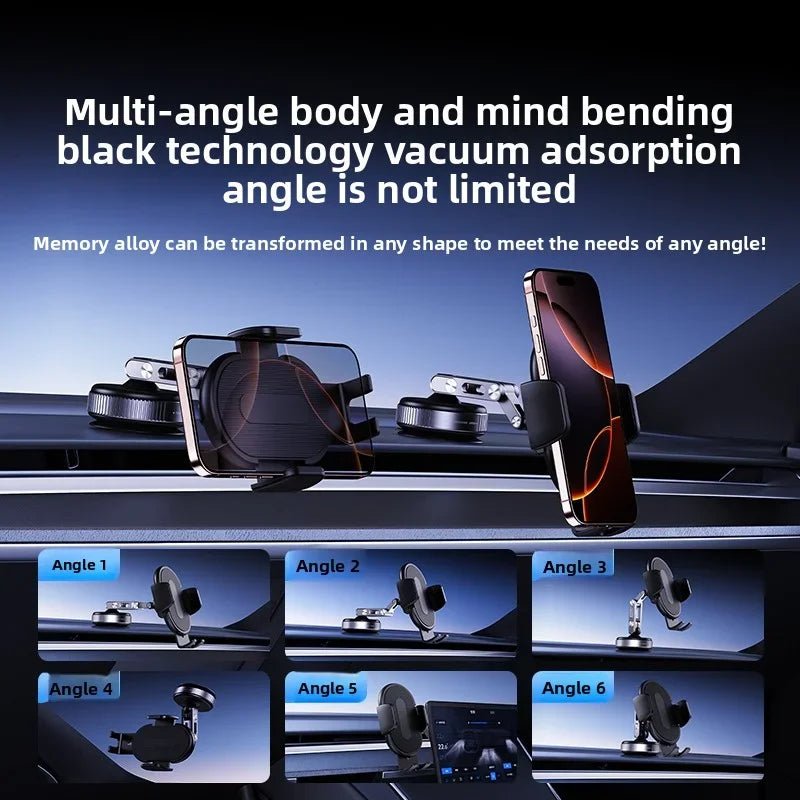 Vacuum Suction Car Phone Holder for Dashboard & Windshield | Universal 4.7"+ Smartphones - Zevon