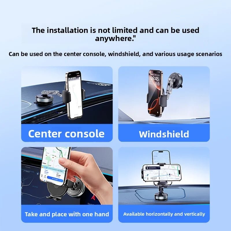 Vacuum Suction Car Phone Holder for Dashboard & Windshield | Universal 4.7"+ Smartphones - Zevon