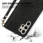 Wallet Multi - card Zipper Kickstand Magnetic Flip Leather Case For Samsung Galaxy S24 Ultra S23 FE S22 Plus A14 A15 A53 A54 A55 - Zevon