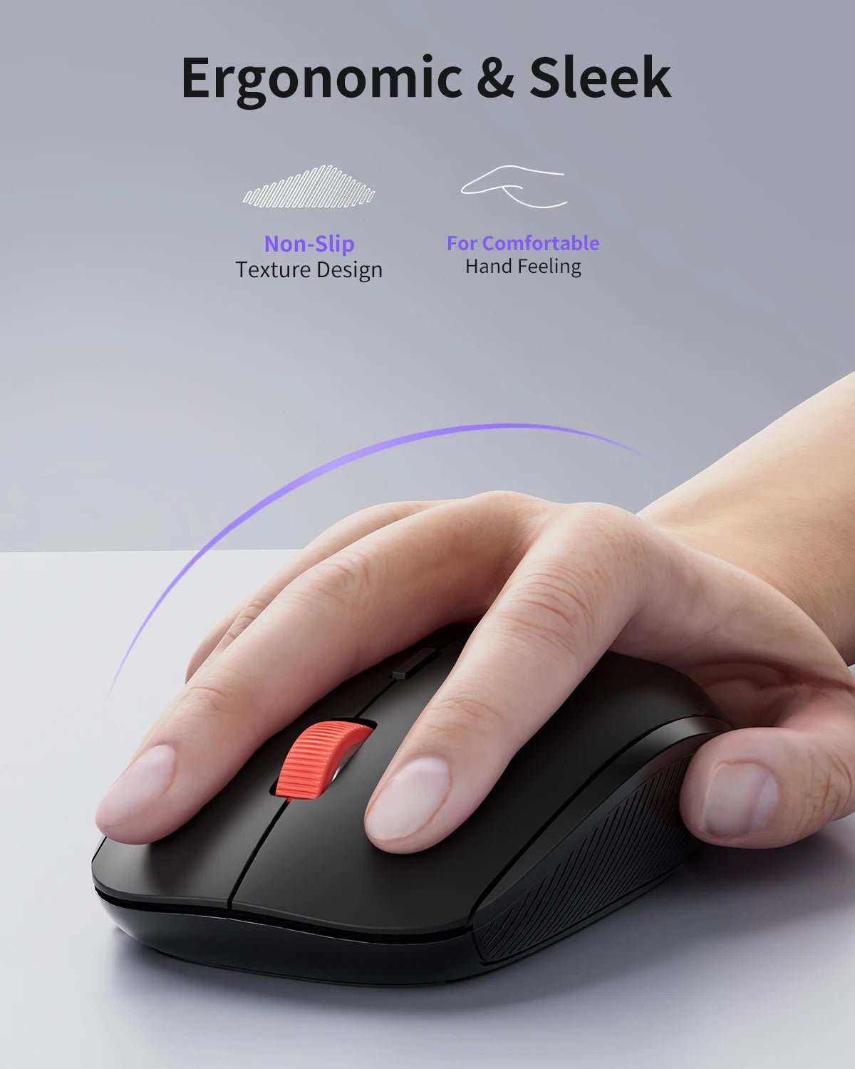 WeGear Wireless Mouse – 2.4G Slim Mini, 4000 DPI Adjustable, Ergonomic Portable Optical Mouse - Zevon