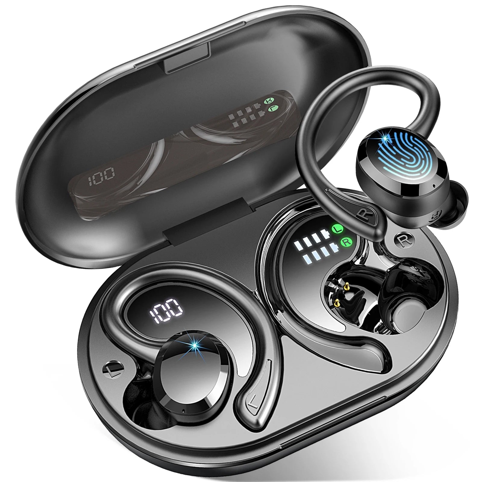 Wireless Earbuds, Bluetooth 5.3 Earphones IP7 Waterproof Sports, 40H Playback. - ZEVON