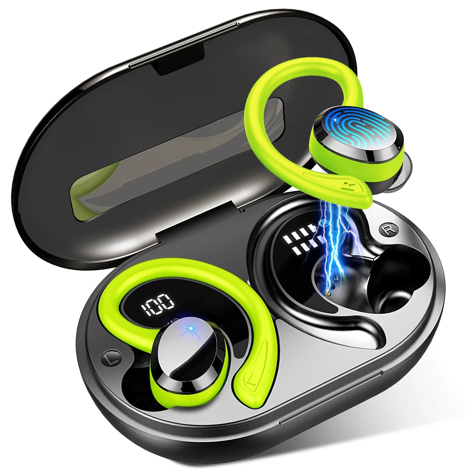 Wireless Earbuds, Bluetooth 5.3 Earphones IP7 Waterproof Sports, 40H Playback. - ZEVON